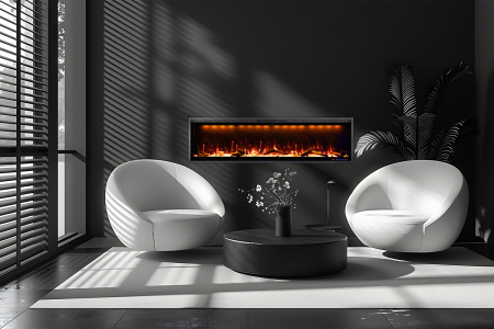 Линейный биокамин MERCURY 60 LED RF